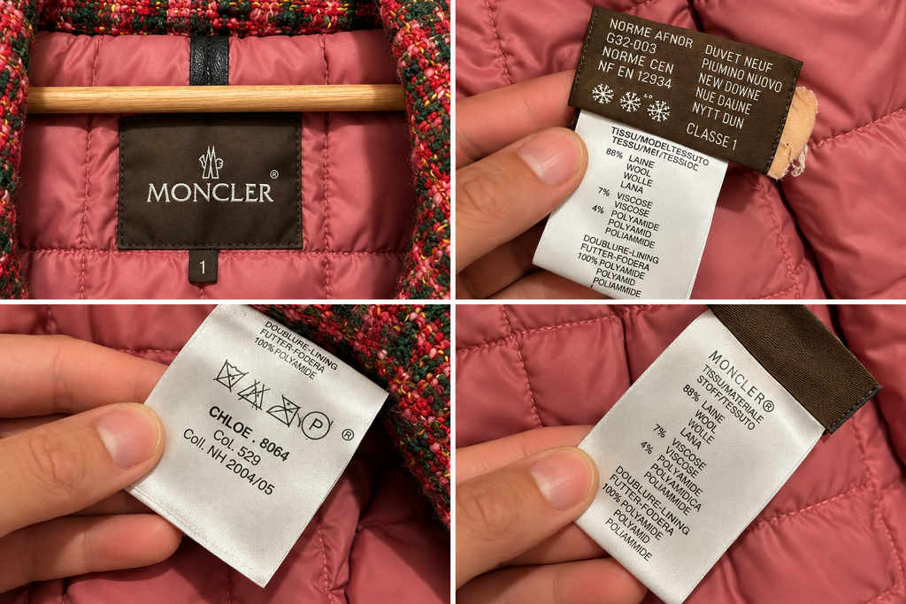 Moncler coat wool and goose down